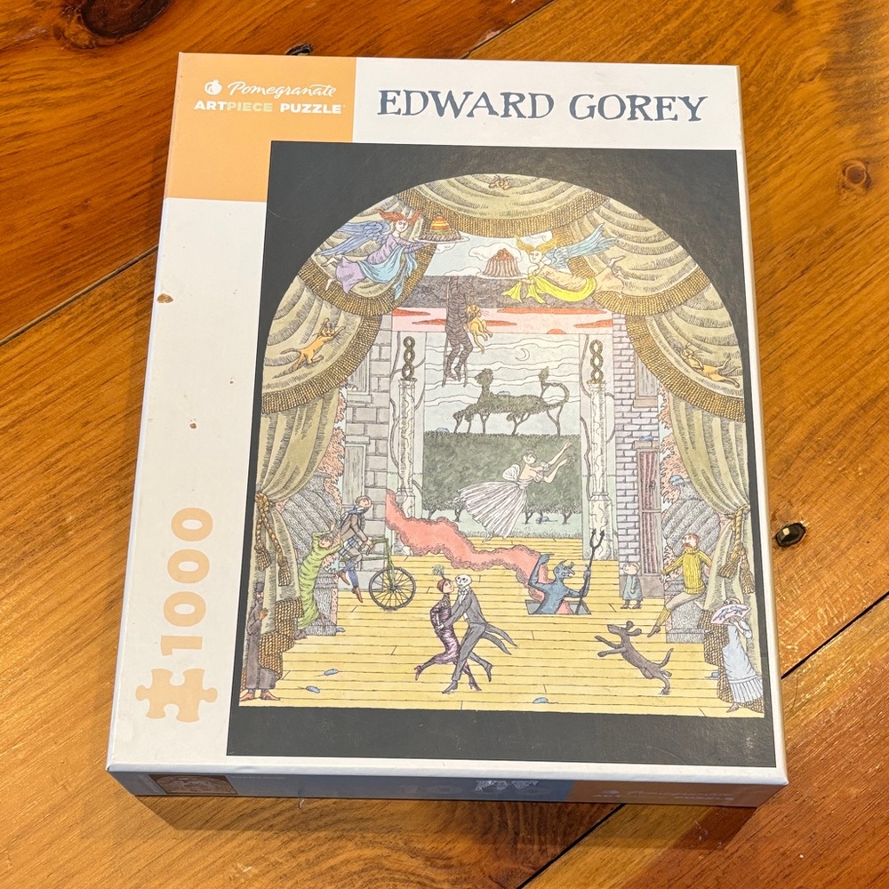 EDWARD GOREY 1000 Piece Art Puzzle PomegranateTheater Untitled Illustrated